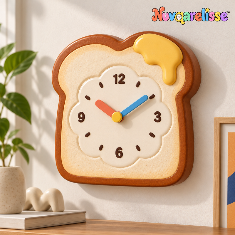 Nuvqarelisse Buttered Toast Wall Clock, view 1