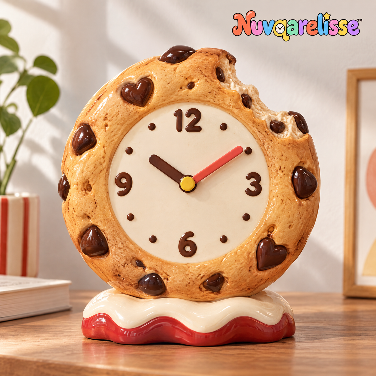 Nuvqarelisse Chocolate Chip Cookie Table Clock, view 1