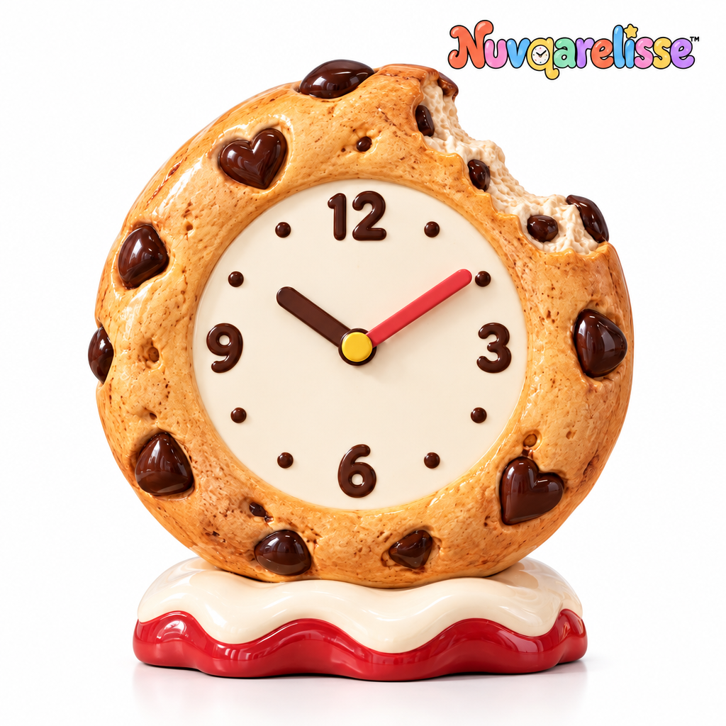 Nuvqarelisse Chocolate Chip Cookie Table Clock, view 4