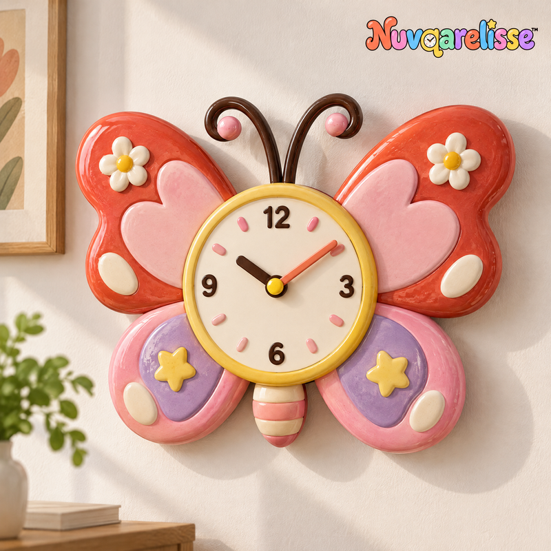 Nuvqarelisse Flower Butterfly Wall Clock, view 1