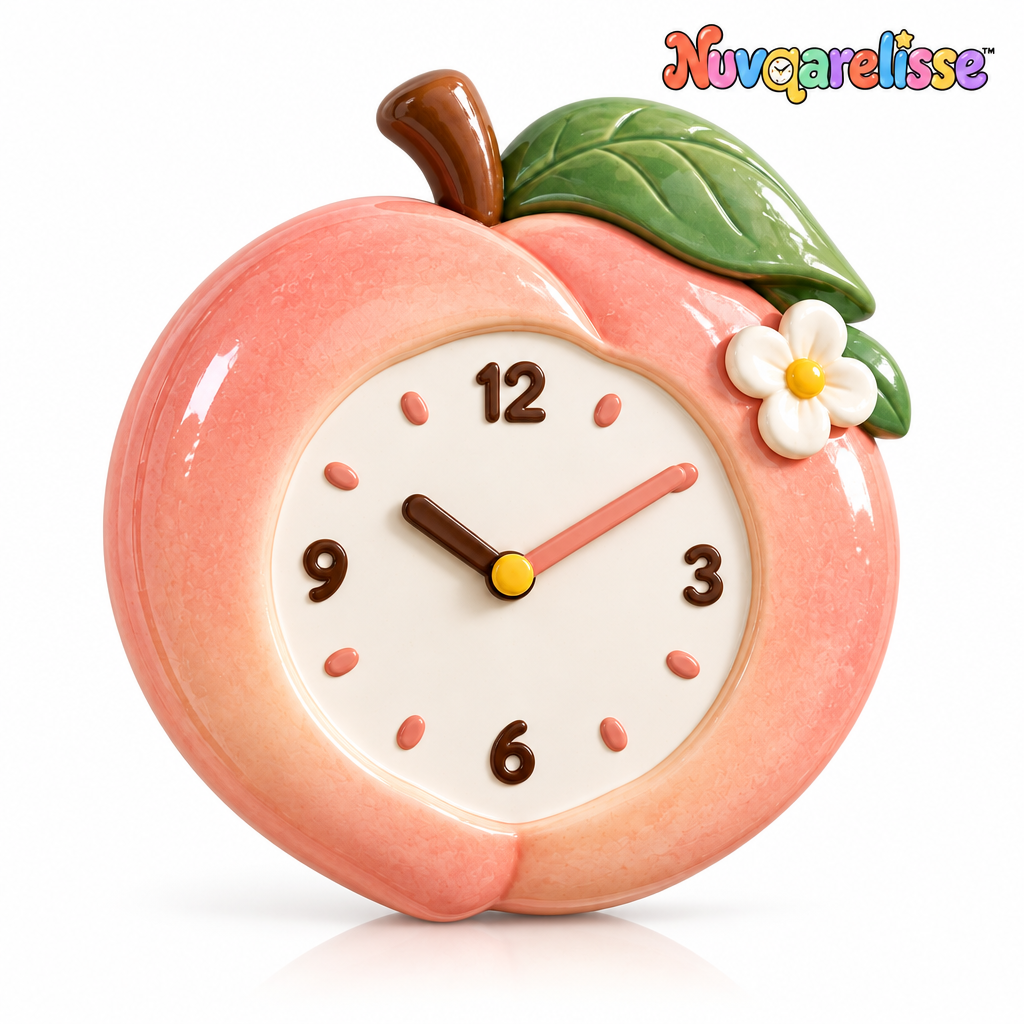 Nuvqarelisse Peach Blossom Wall Clock, view 4