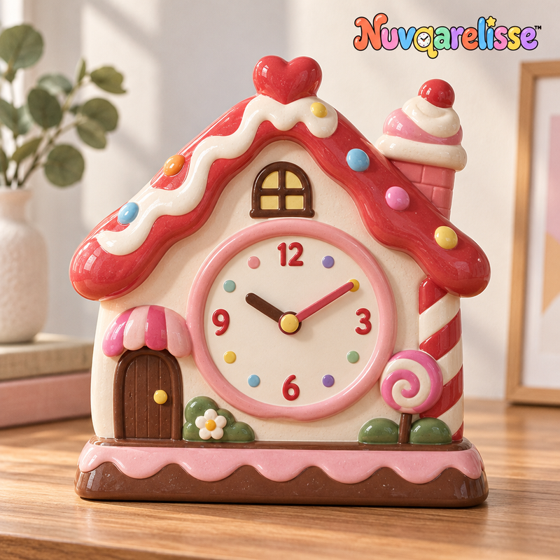 Nuvqarelisse Candy Cottage Table Clock, view 1